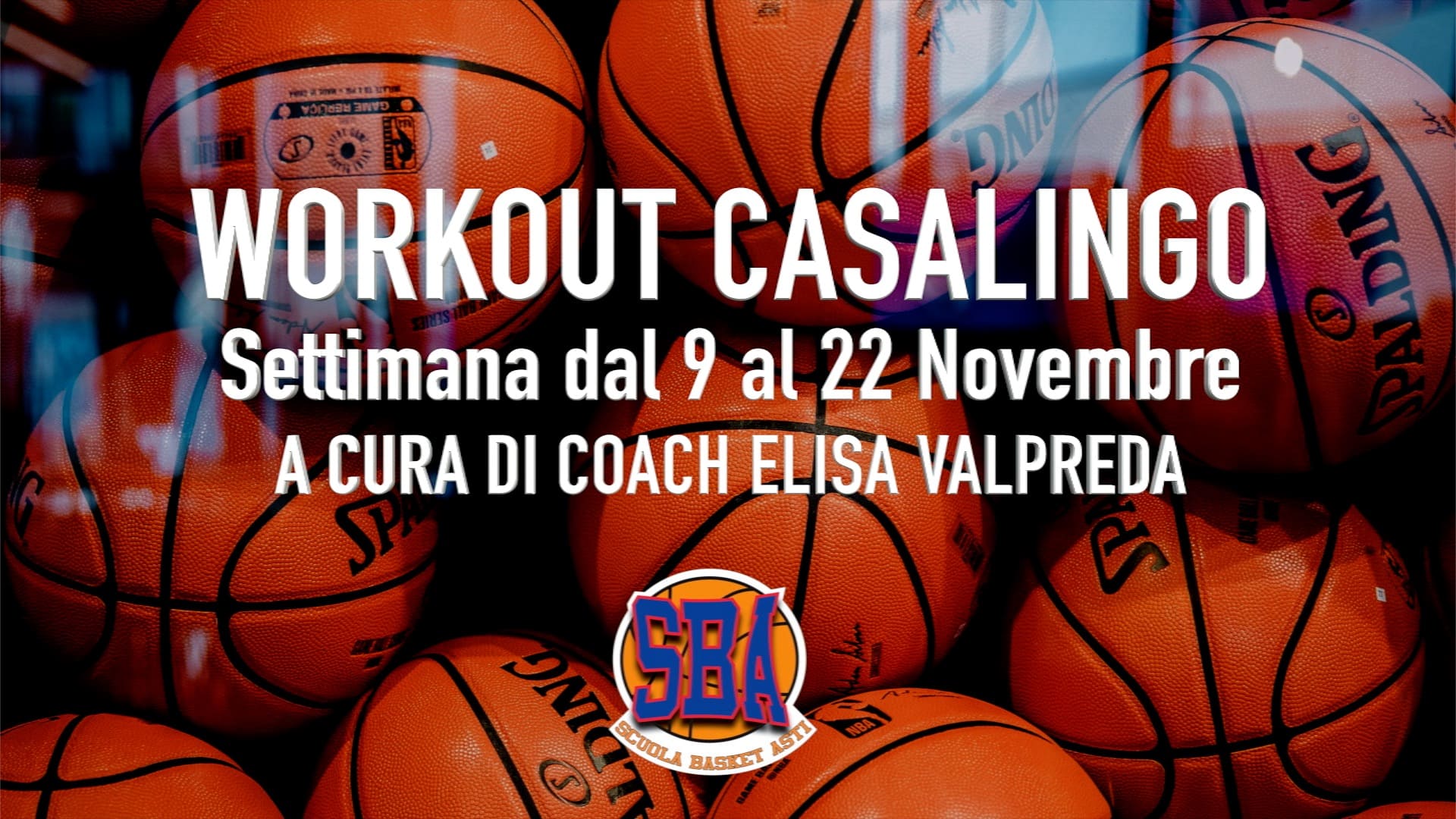 Workout Casalingo – Settimana dal 9 al 22 Novembre  #NOINONCIFERMIAMO