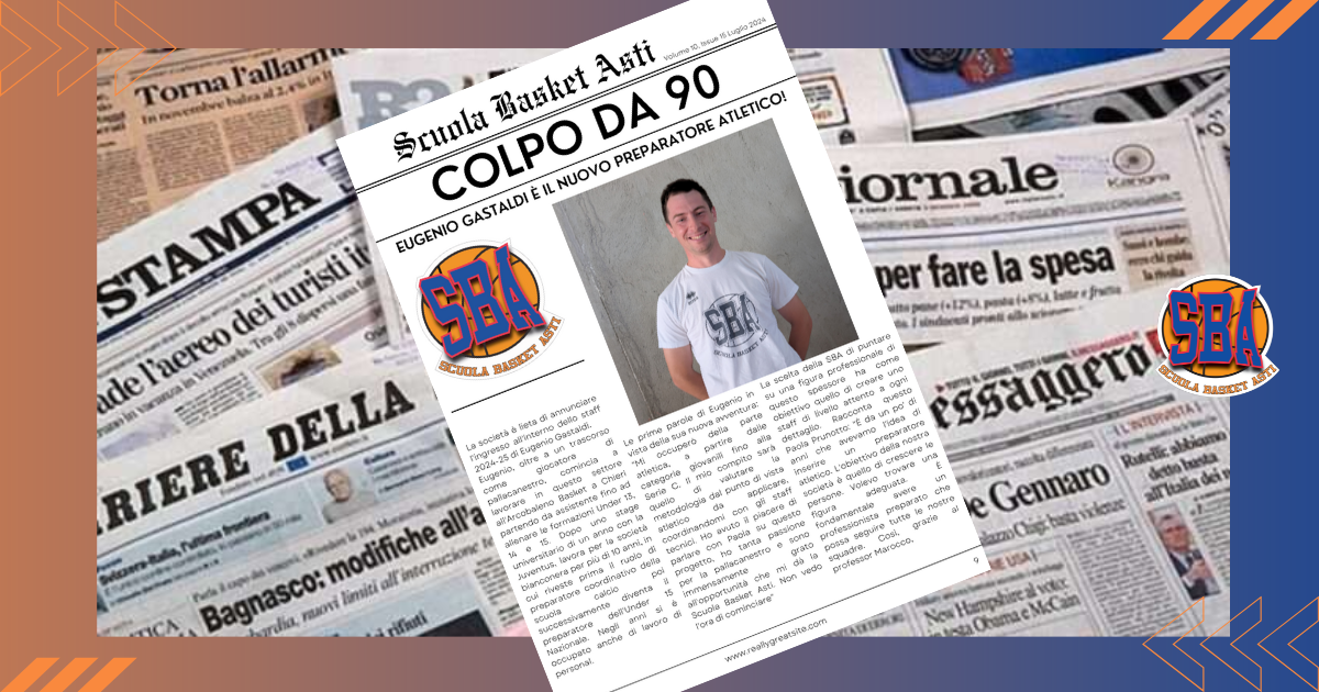 COLPO DA 90 SBA: EUGENIO GASTALDI È IL NUOVO PREPARATORE ATLETICO!